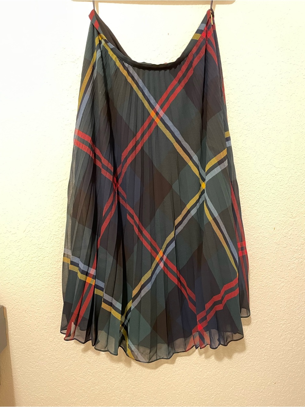 Ralph Lauren Multicolor Plaid Pleated Midi Skirt - Picture 3 of 5